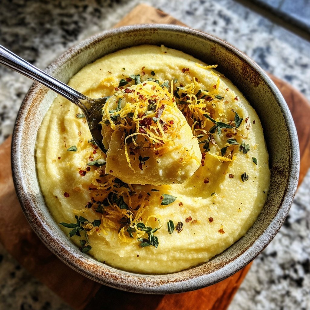 Romantic Creamy Lemon Polenta