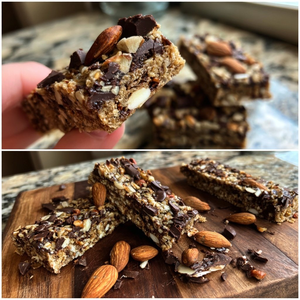 Chocolate Almond Coconut Energy Bars