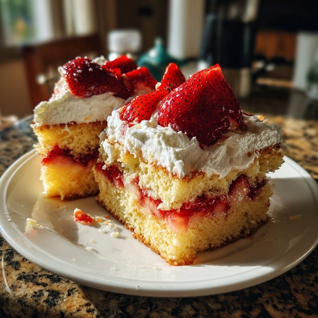 Strawberry Shortcake Poke Cake