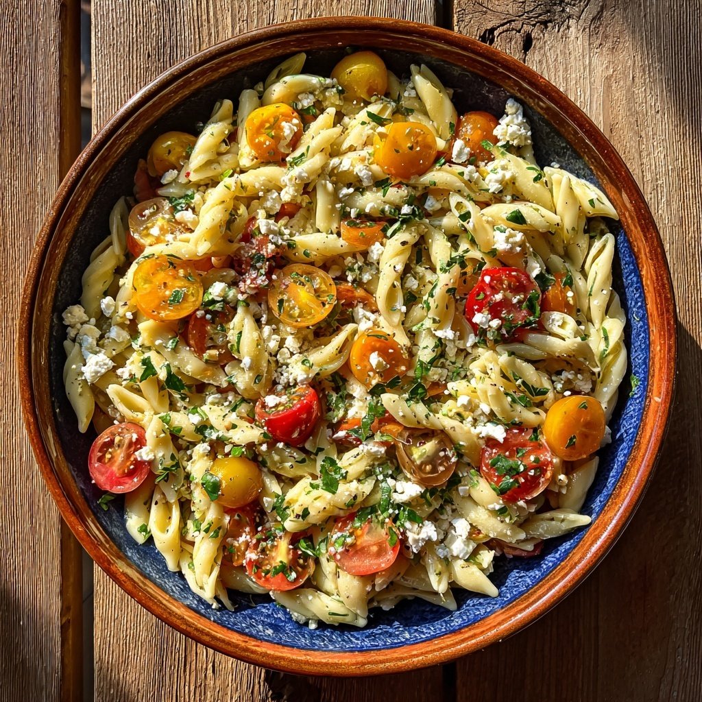 Mediterranean Pasta Salad With Herbs