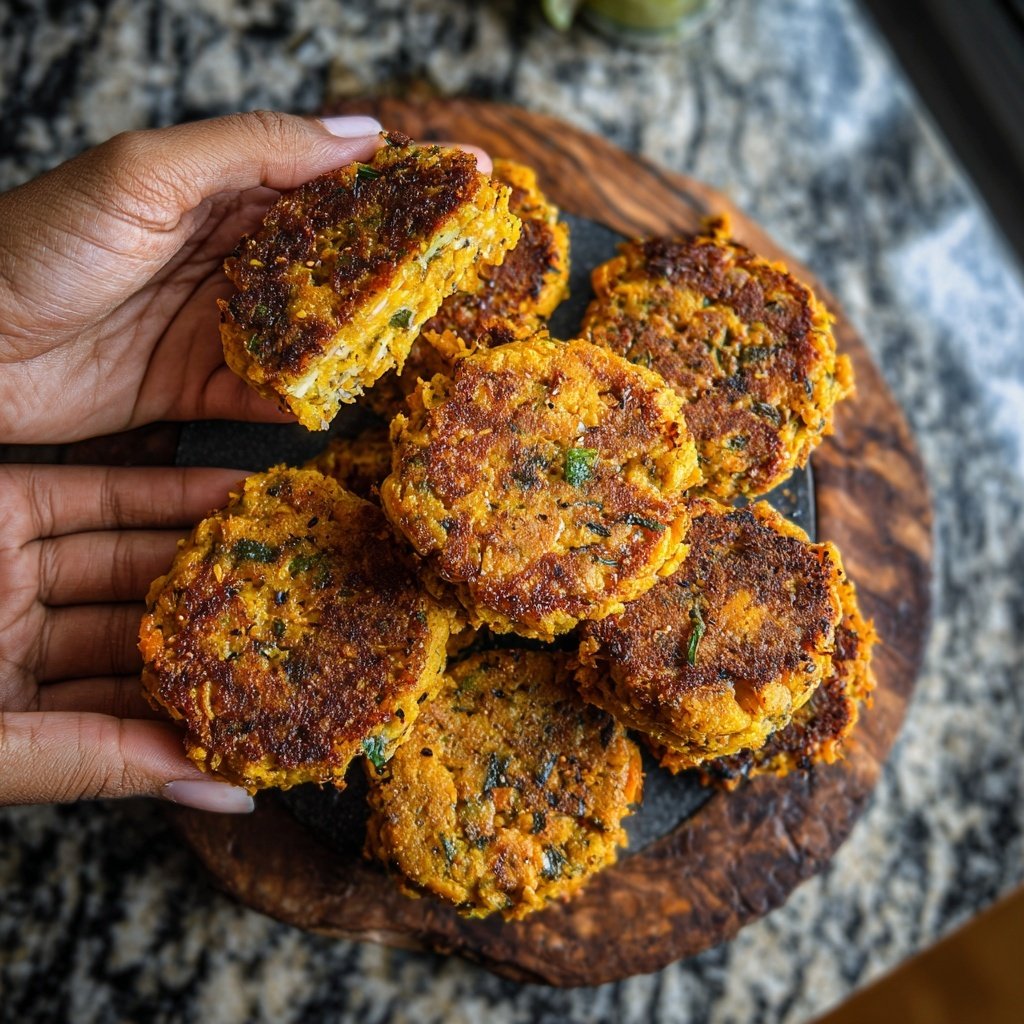 Baked Sweet Potato Chickpea Cakes