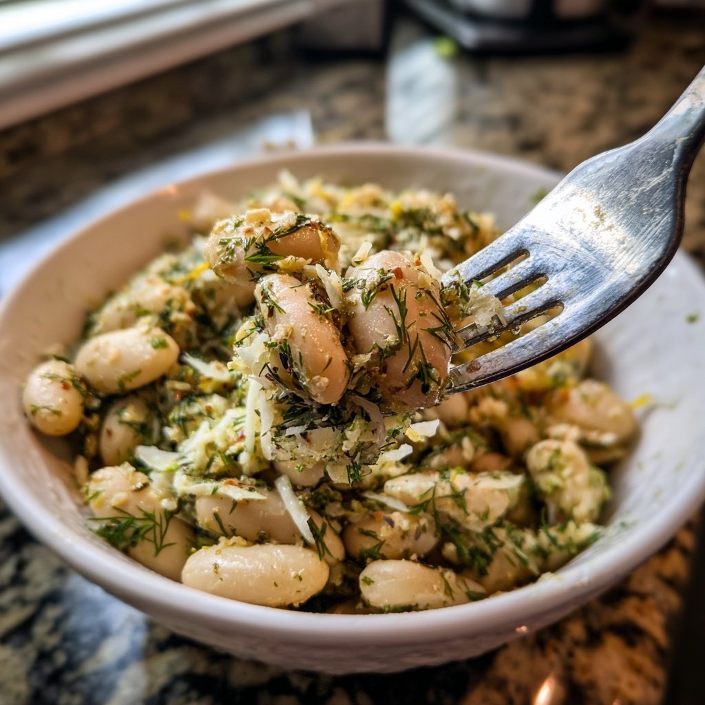 Healthy Lunch Lemon Dill White Bean Salad