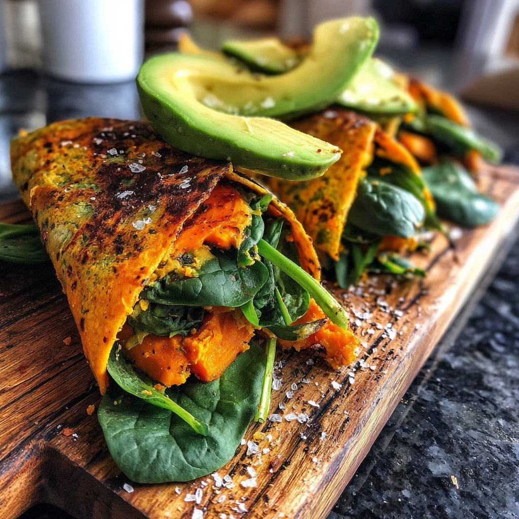 Healthy Lunch Roasted Sweet Potato Wraps