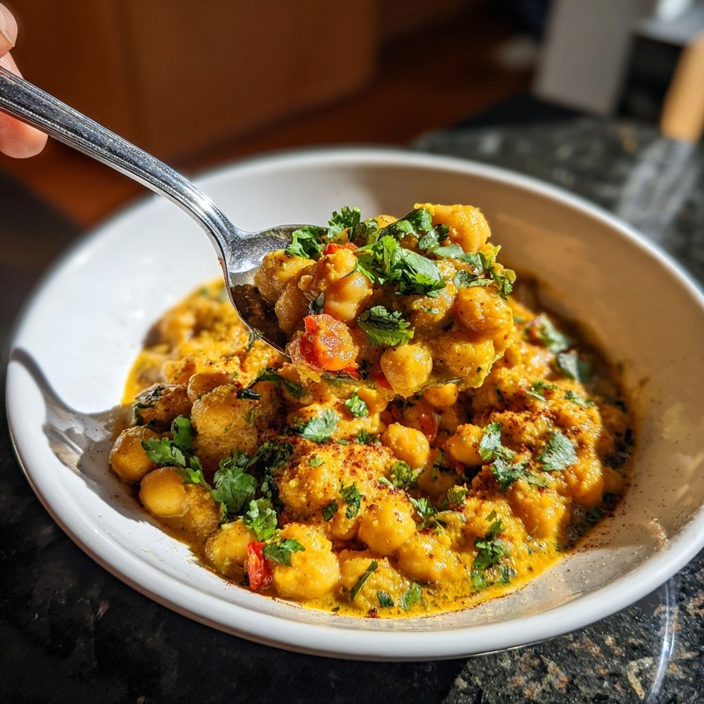 Healthy Crockpot Moroccan Chickpeas