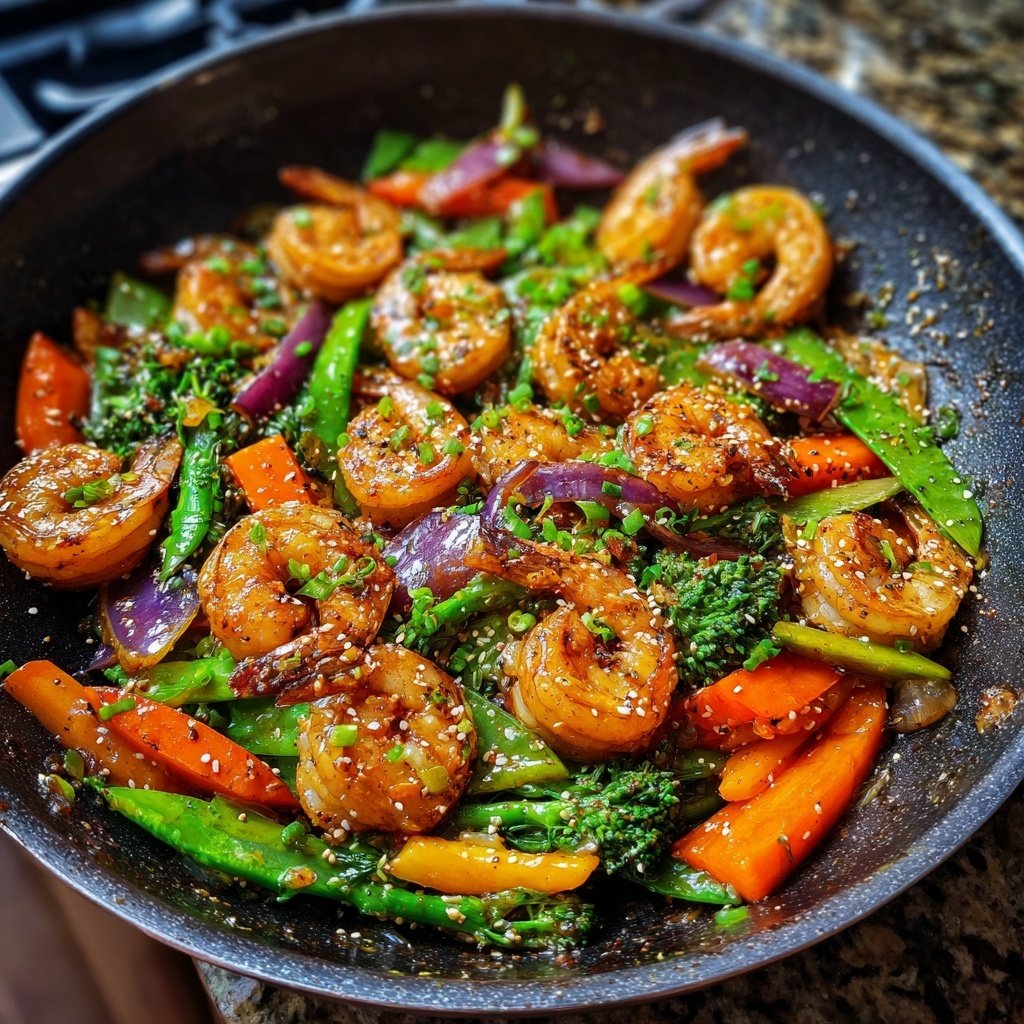 Easy Healthy Shrimp Stir Fry Dinner