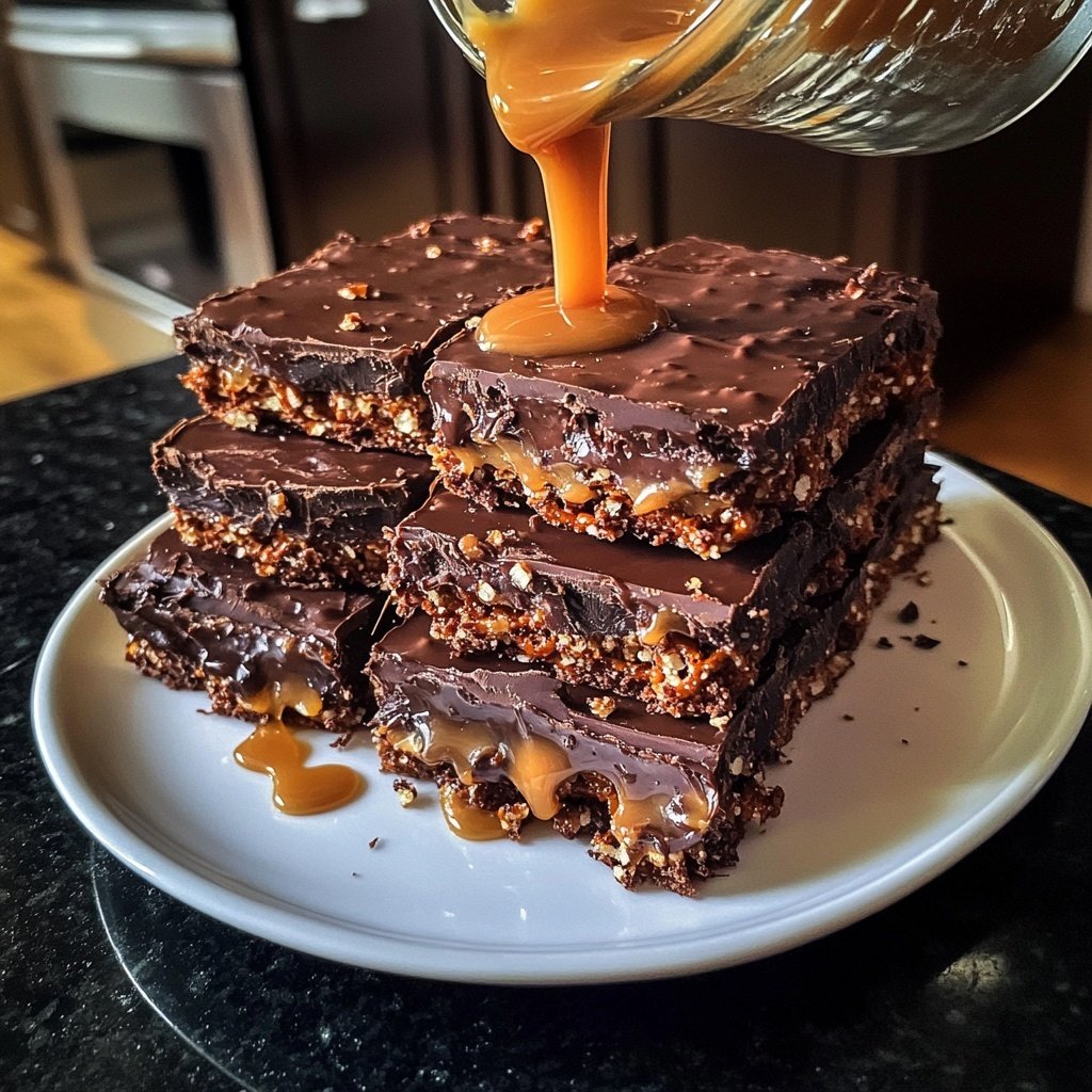 Super Bowl Dessert Chocolate Pretzel Bars