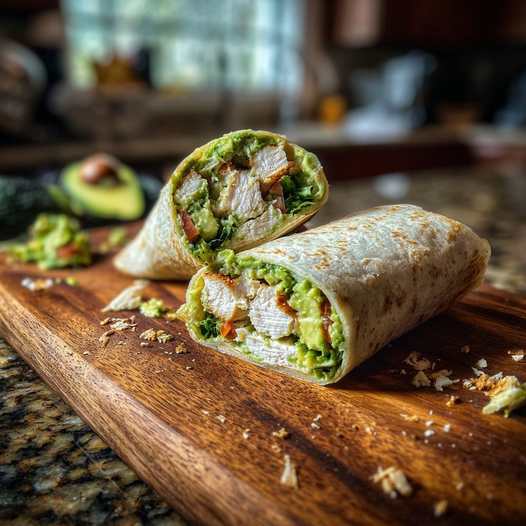 Healthy Chicken And Avocado Wrap