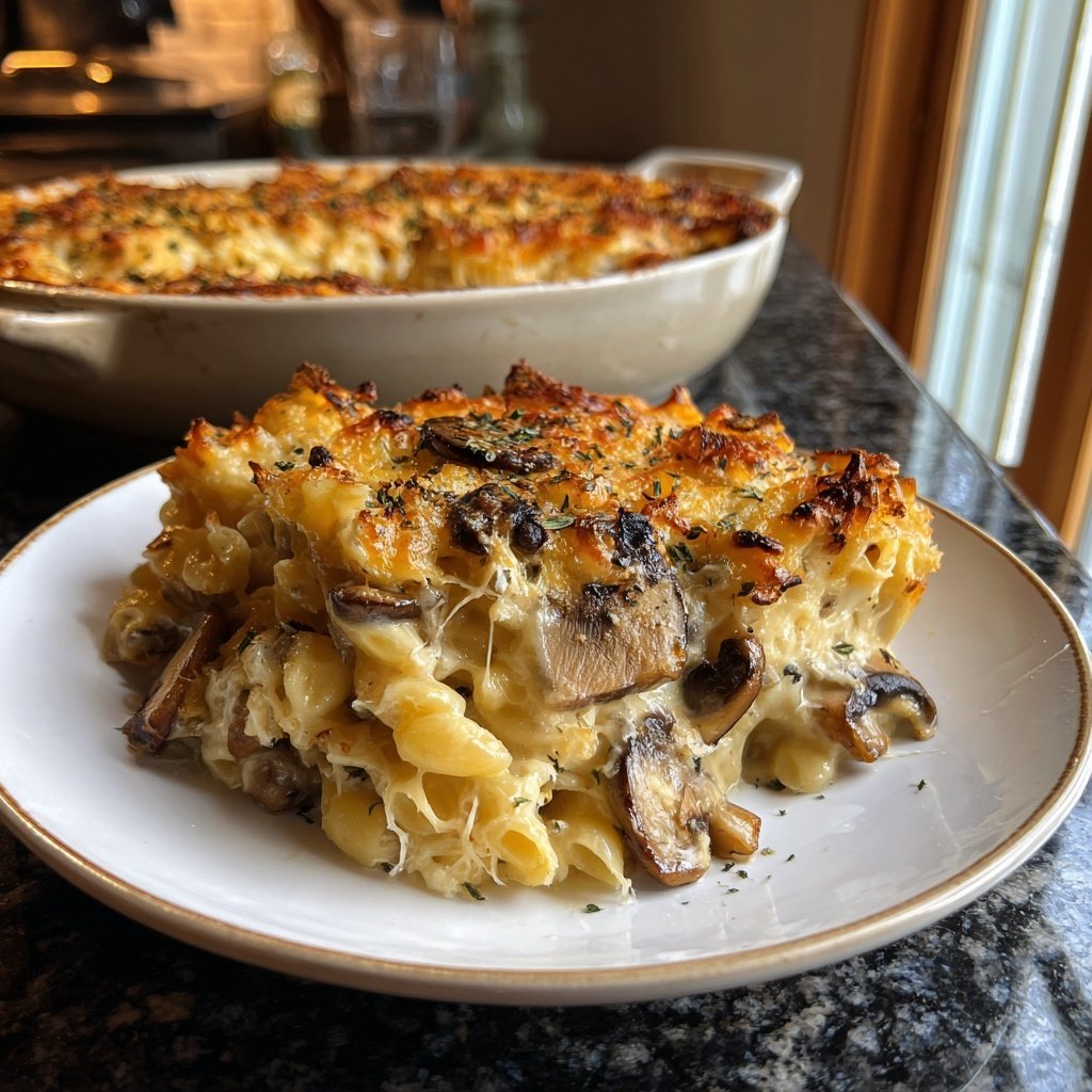 Sunday Creamy Mushroom Pasta Bake