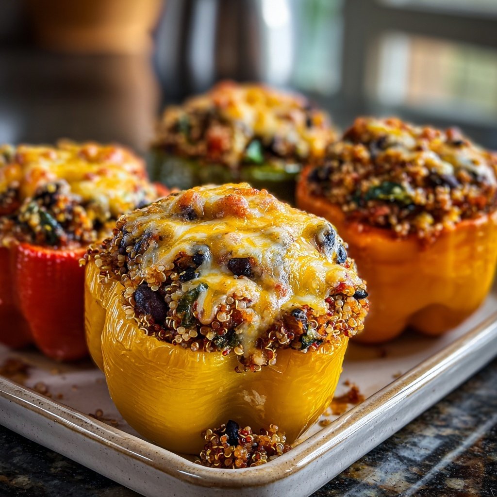 Baked Veggie Stuffed Peppers