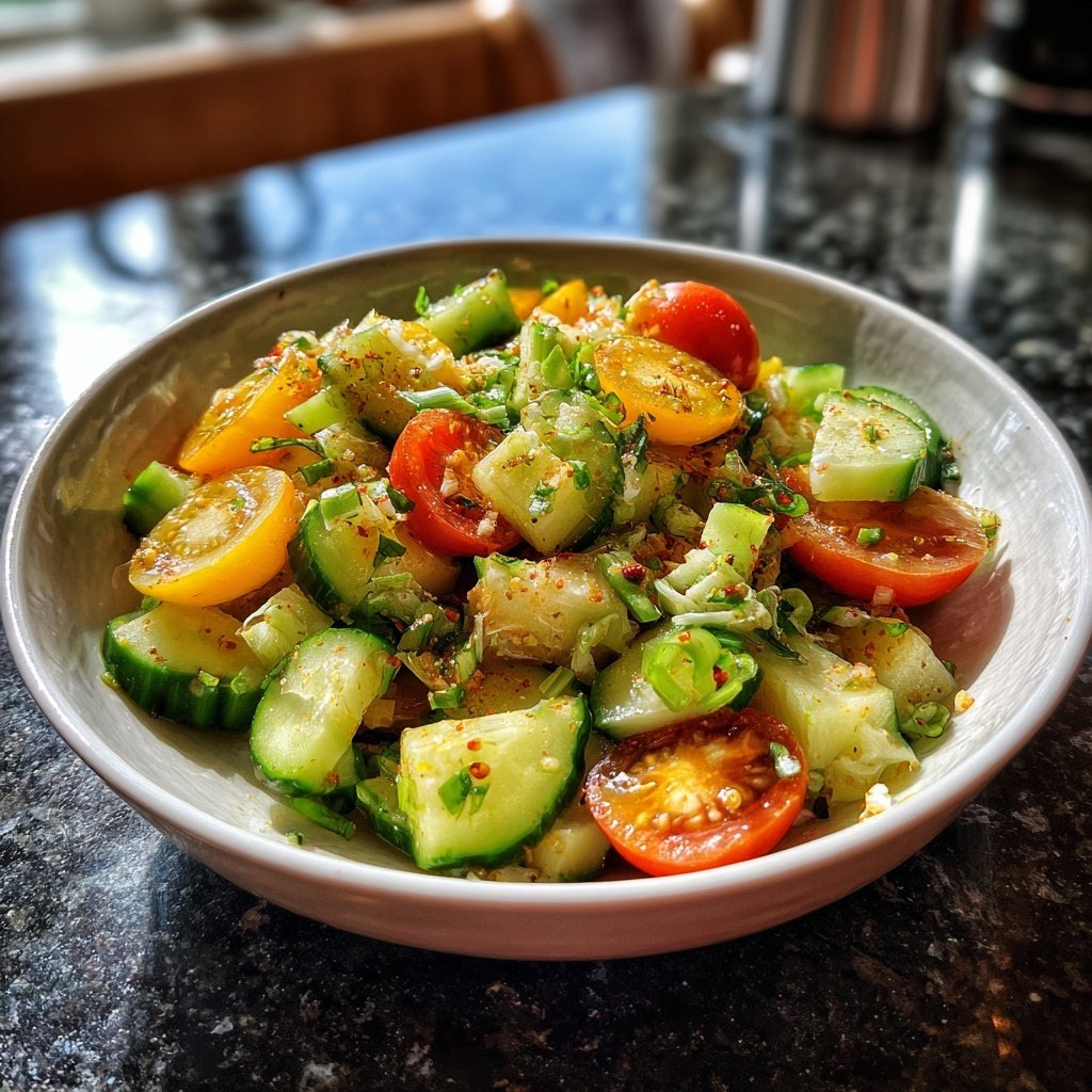 Celery Cucumber Crunch Salad