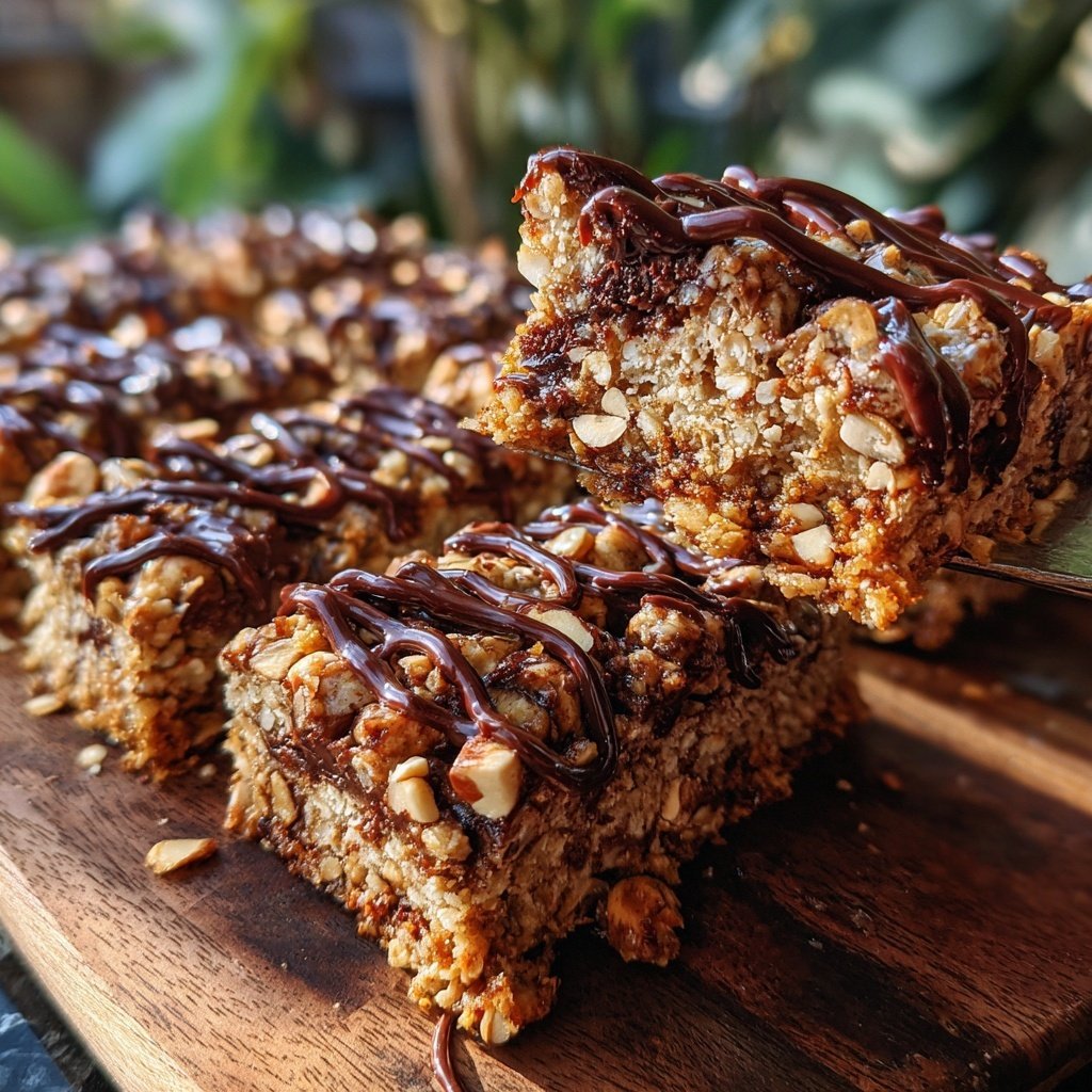 Chocolate Hazelnut Oat Bars