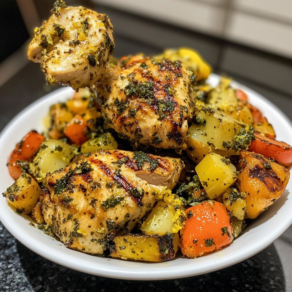 Grilled Lemon Herb Chicken Bowl