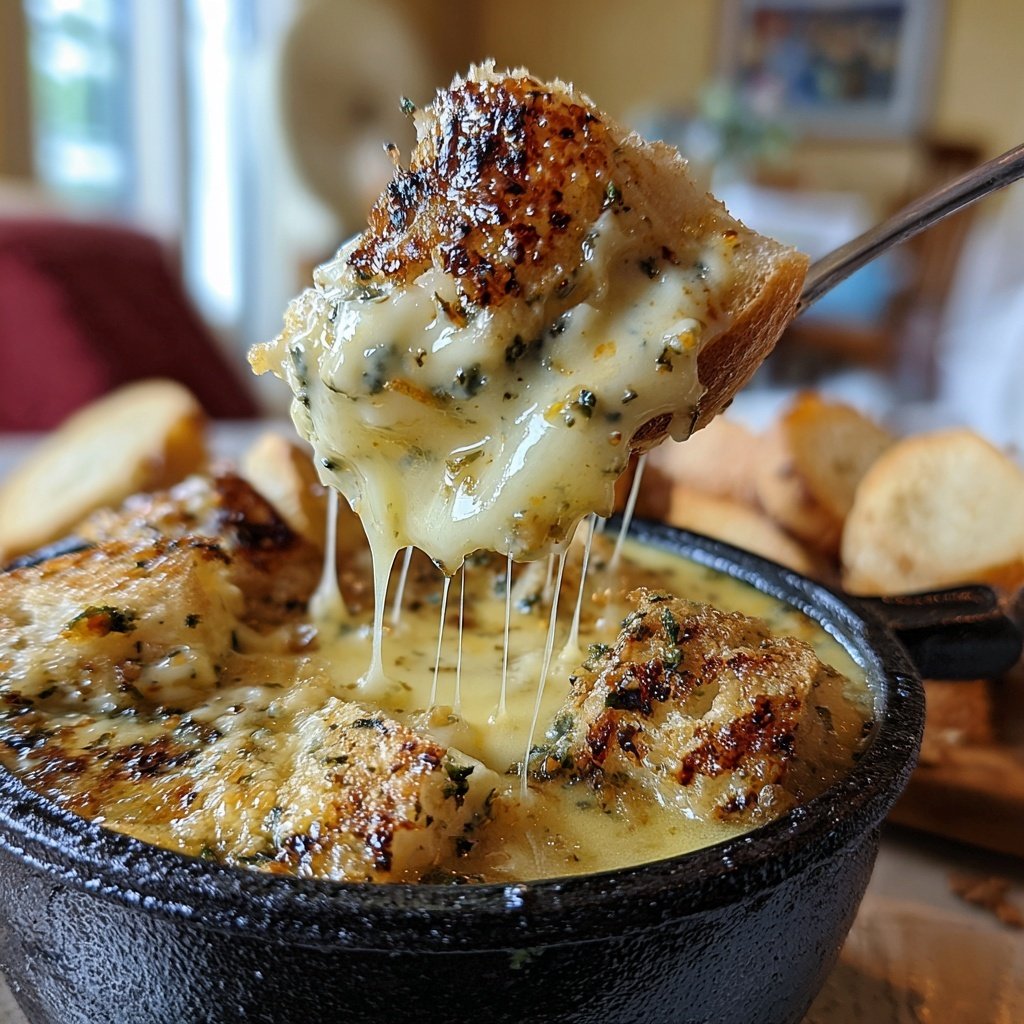 Fondue with Mild Blue Cheese