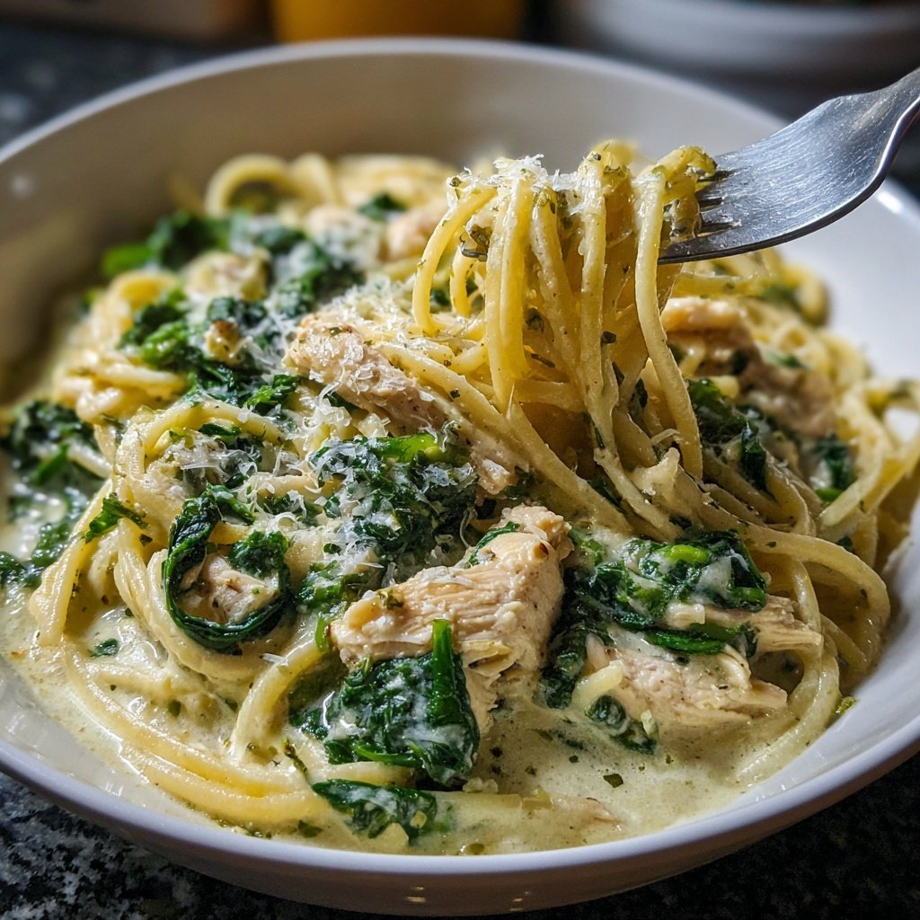 Creamy Spinach Chicken Pasta