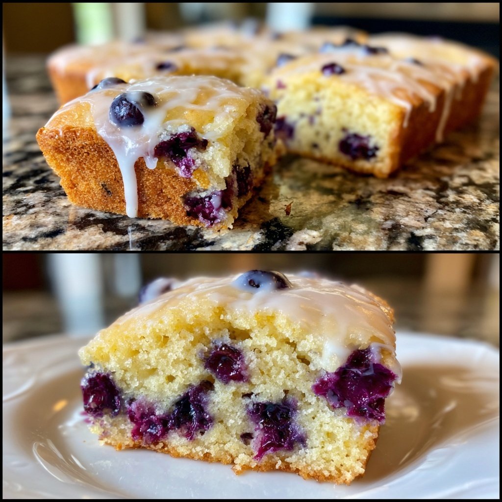 Lemon Blueberry Snack Cake