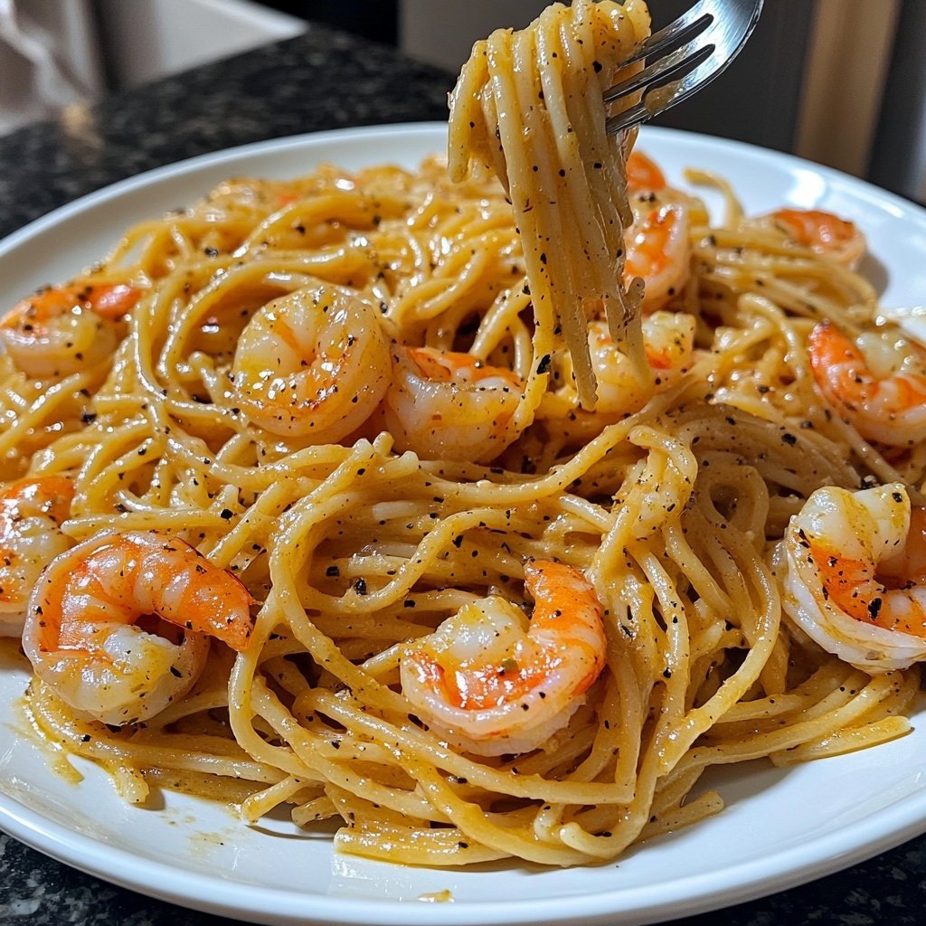 15-Minute Garlic Shrimp Pasta