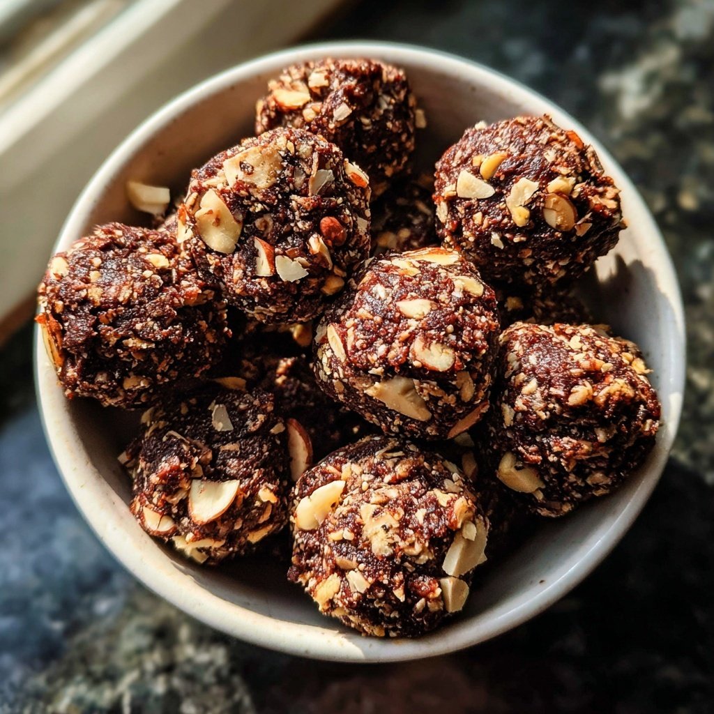 Chocolate Hazelnut Almond Energy Bites