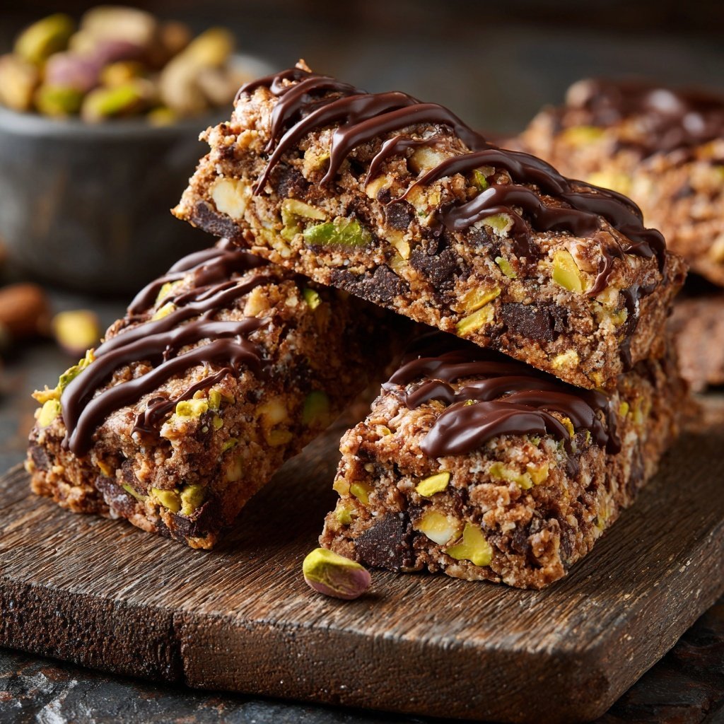 Chocolate Pistachio Snack Bars