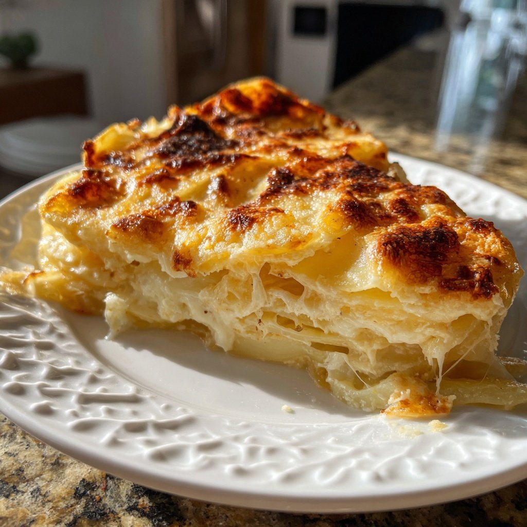 Potato Gratin with Cream and Cheese